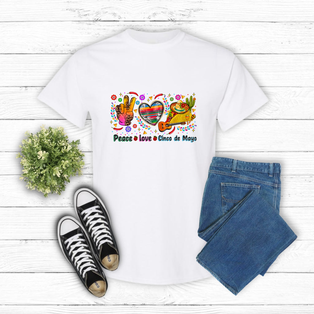 Peace Love Cinco De Mayo – Cinco De Mayo DTF Transfer