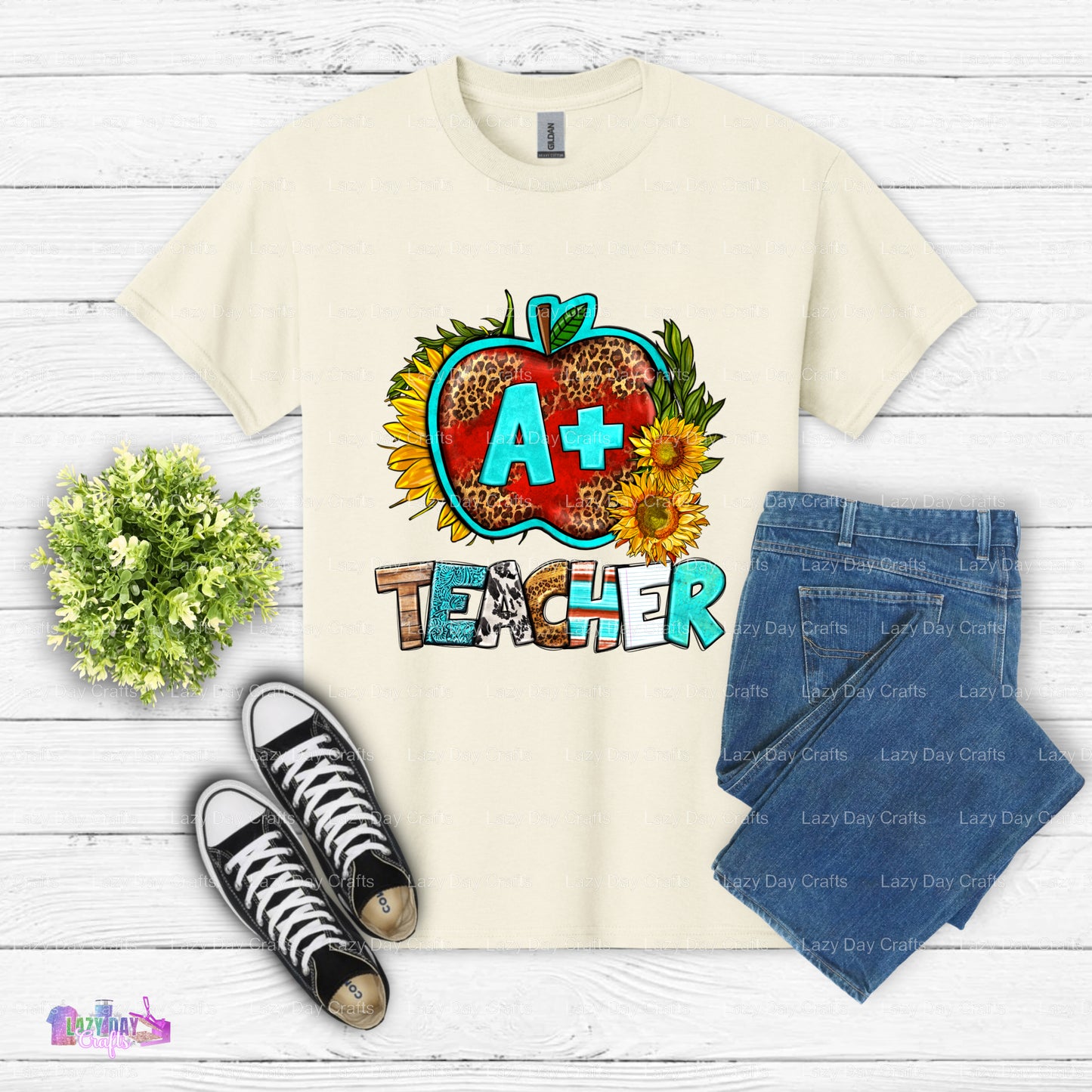 Teacher Apple – Teacher DTF Transfer