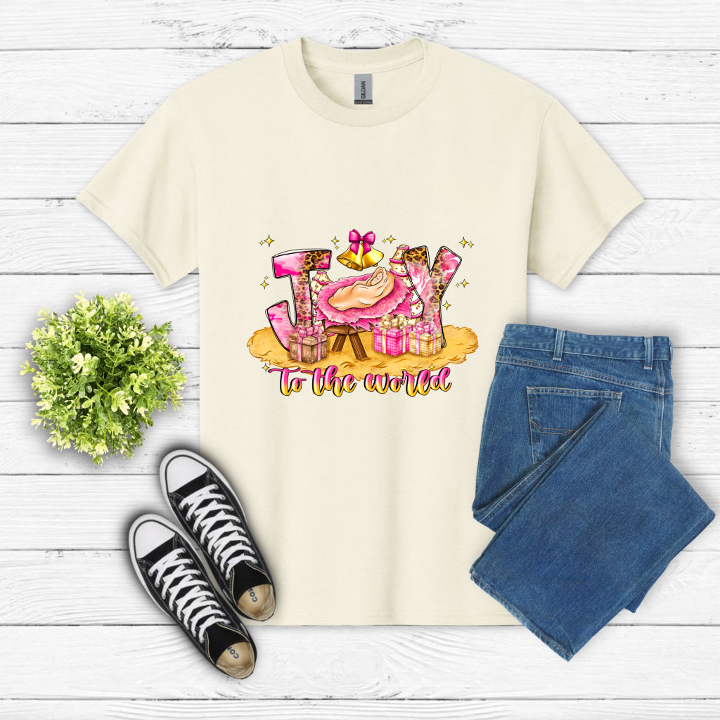 Joy To The World Pink Tree – Christmas DTF Transfer