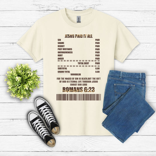 "Paid it all" – Christian DTF Transfer