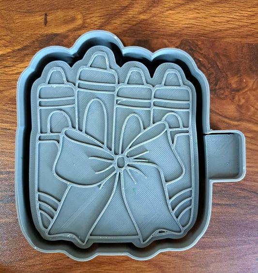 Teacher Crayons With Bow Mold