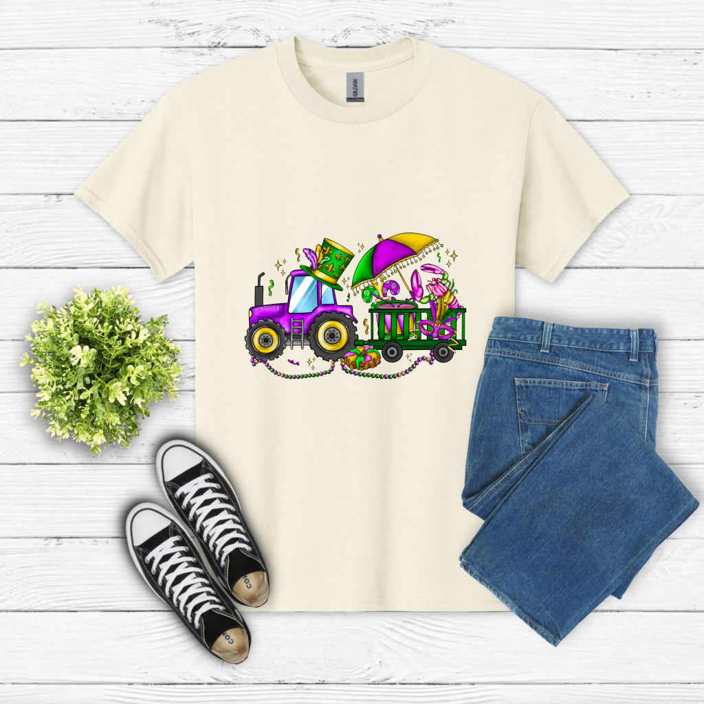 Mardi Gras Tractor – Festive DTF Transfer
