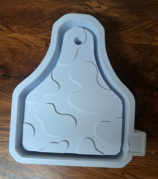 Tag Cow Print with Hole Mold