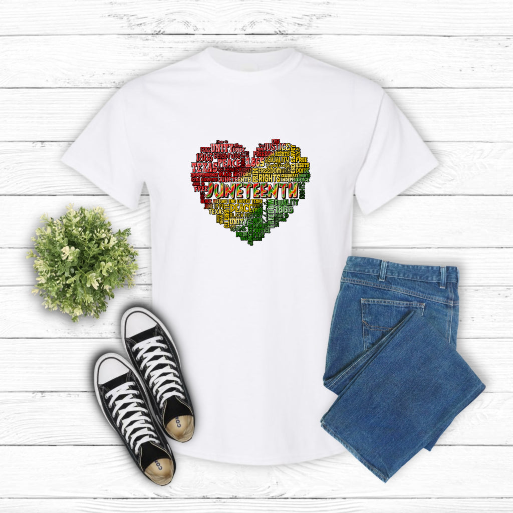 JUNETEENTH Heart – Juneteenth DTF Transfer