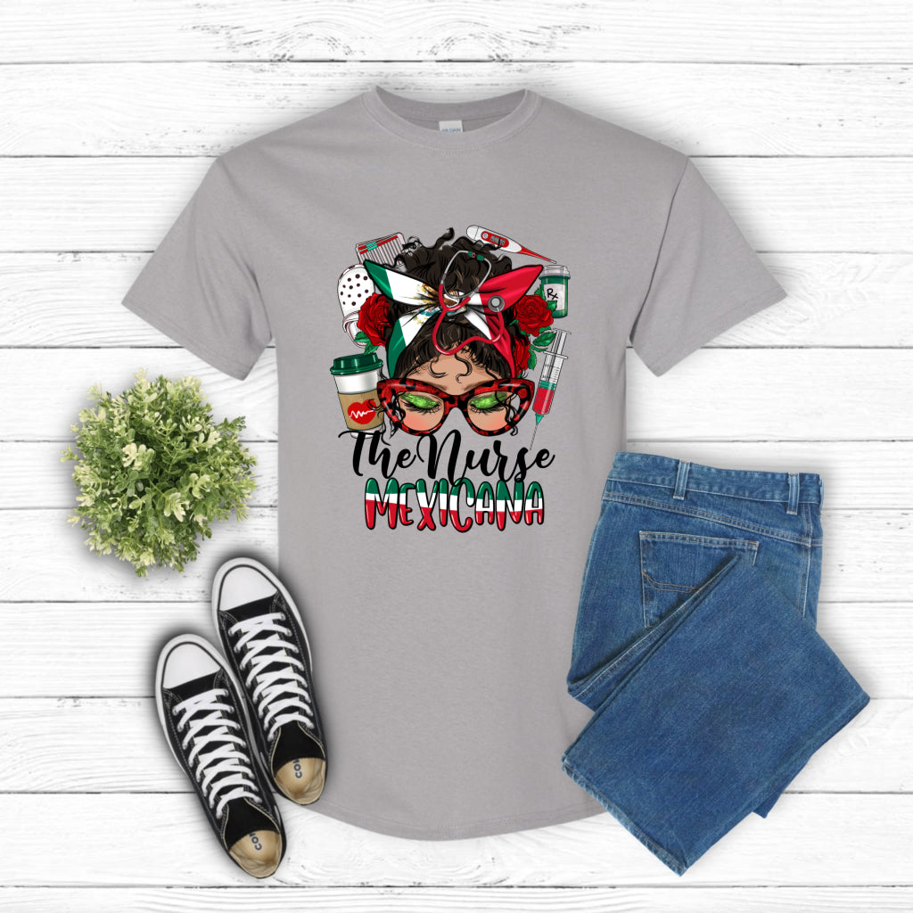 Latina Messy Bun Nurse – Hispanic Heritage DTF Transfer