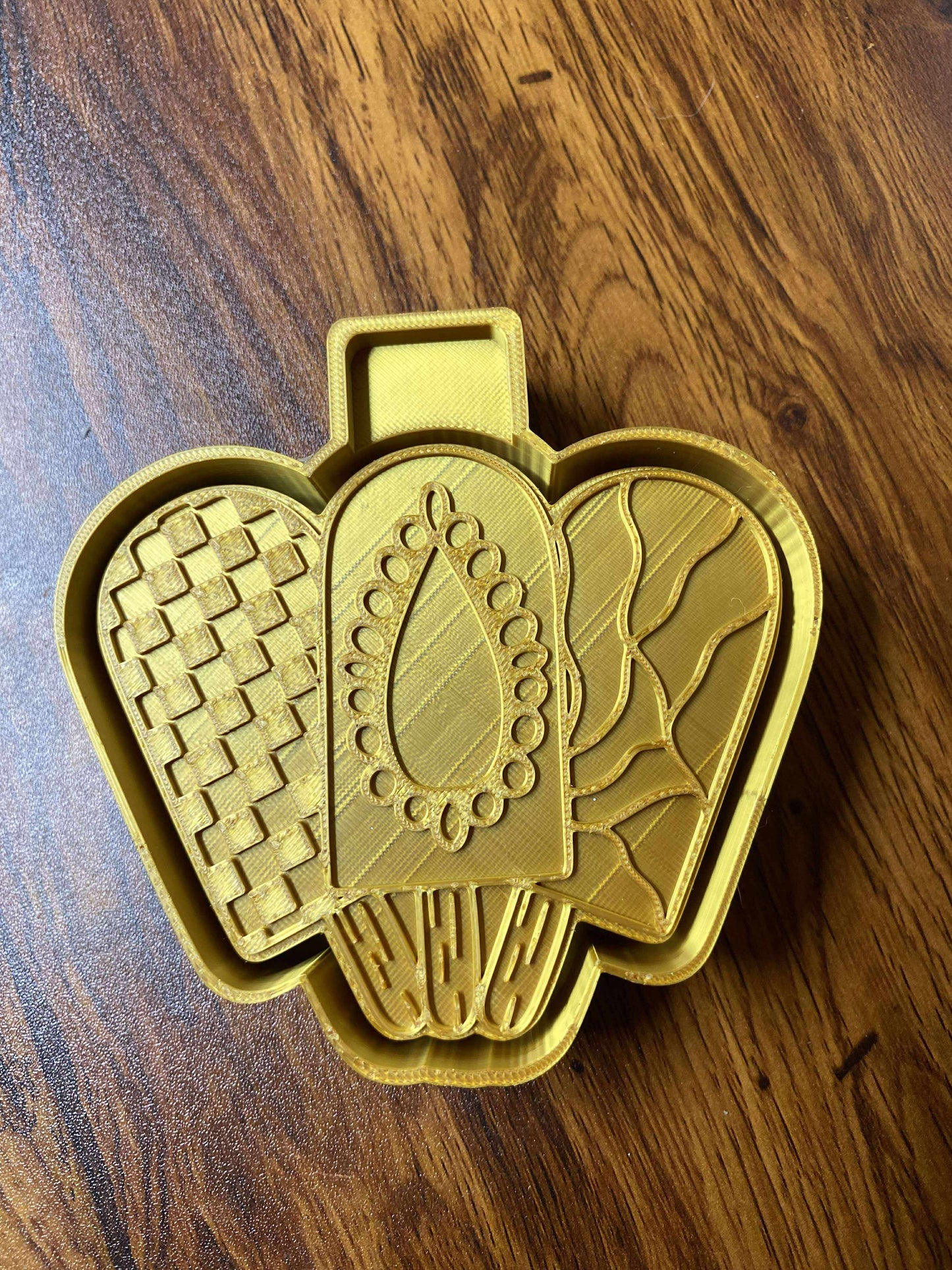 Turquoise Marble Checkered Popsicle Mold