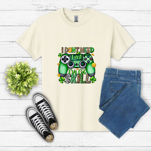 I Don't Need Luck I've Got Skill Beer Mug – St. Patrick's Day DTF Transfer