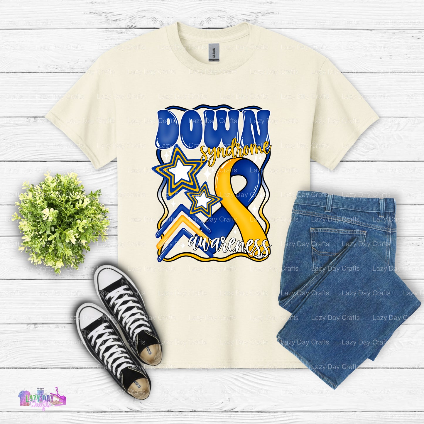 Down Syndrome Awareness Ribbon – Down Syndrome Awareness DTF Transfer