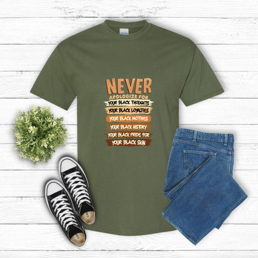 Never Apologize For Your Freedom – Juneteenth DTF Transfer