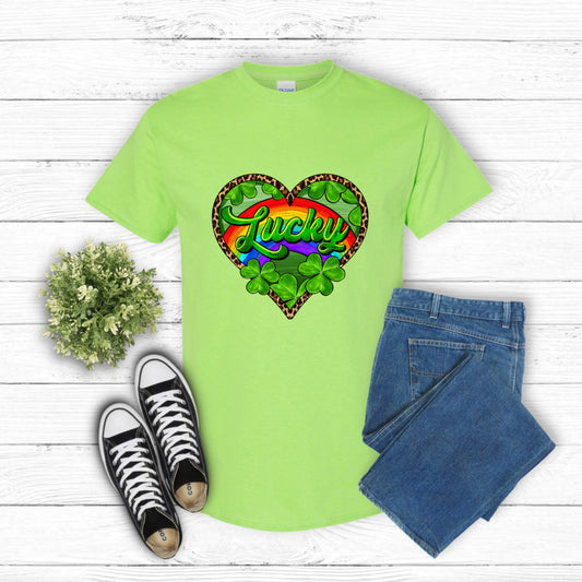 Leopard Print Heart St. Patrick's Day – DTF Transfer