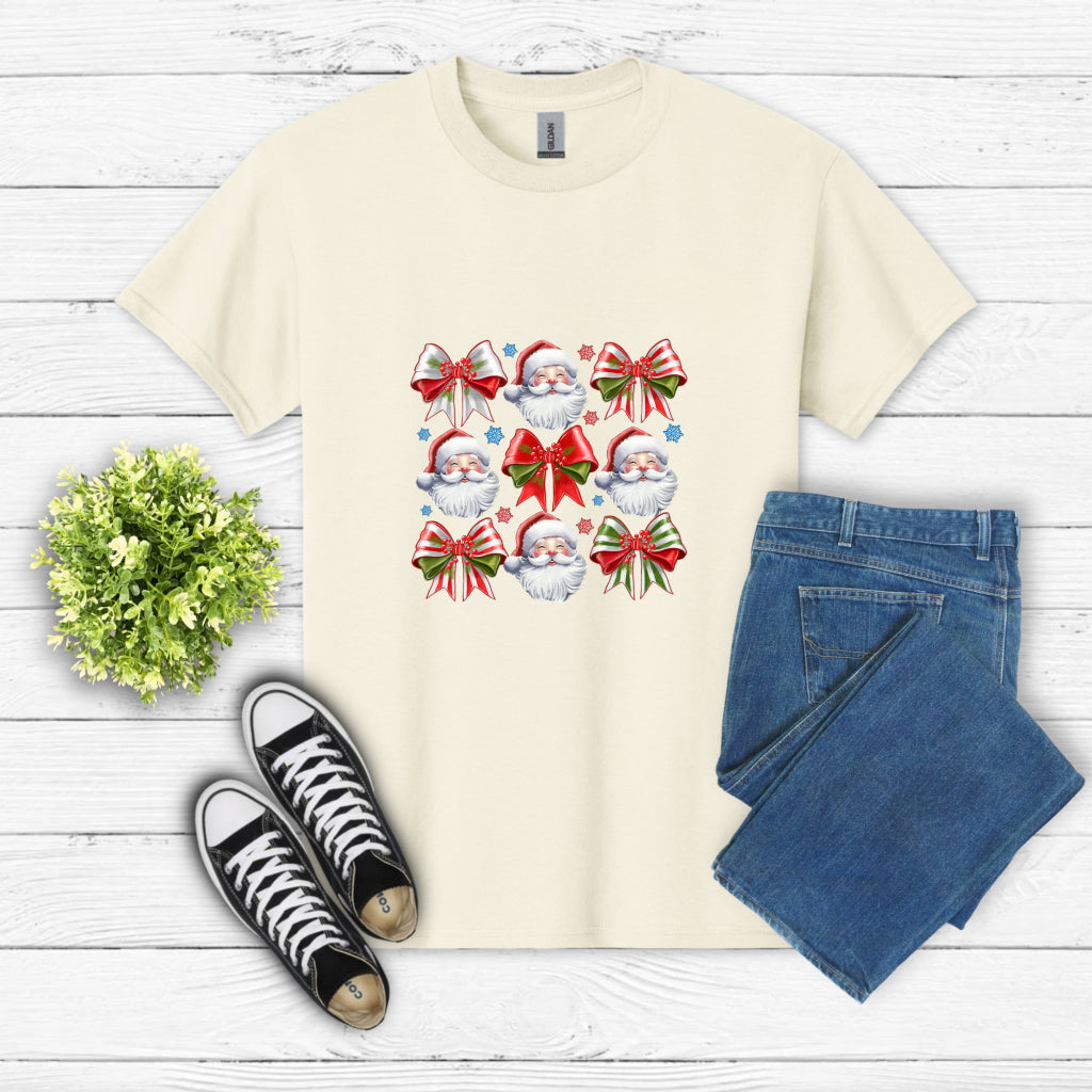 Santa Claus with Bow – Christmas DTF Transfer