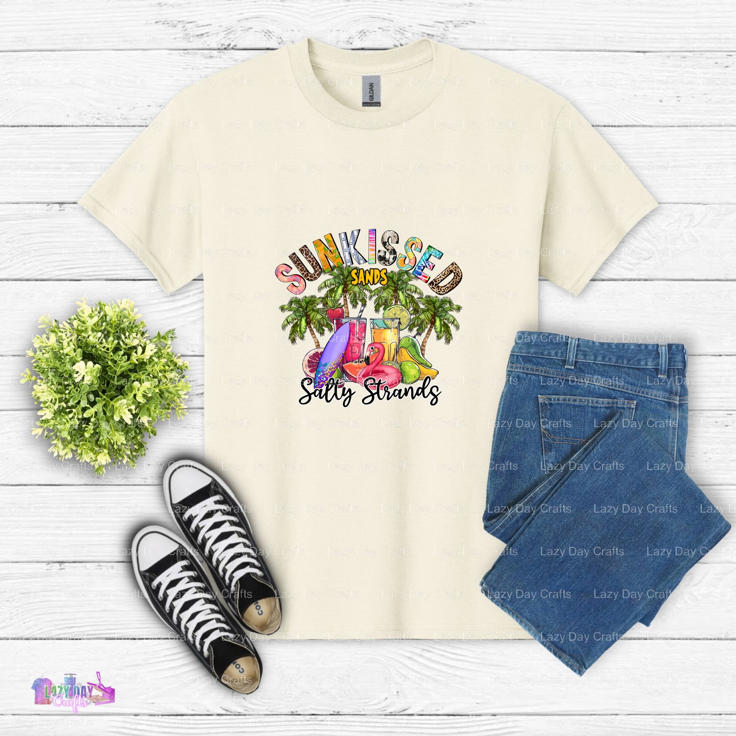 Sunkissed Sands Salty Strands – Beach Life DTF Transfer