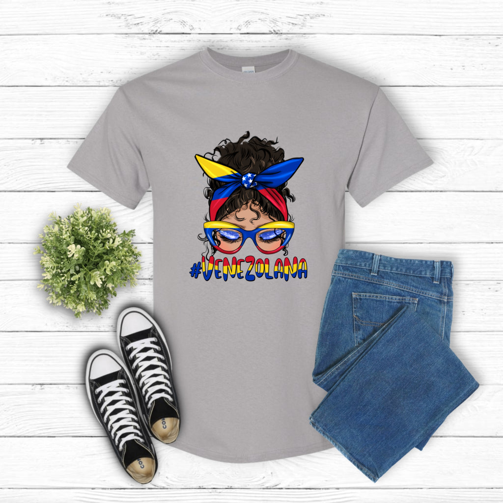 Venezolana Messy Bun – Hispanic Heritage DTF Transfer
