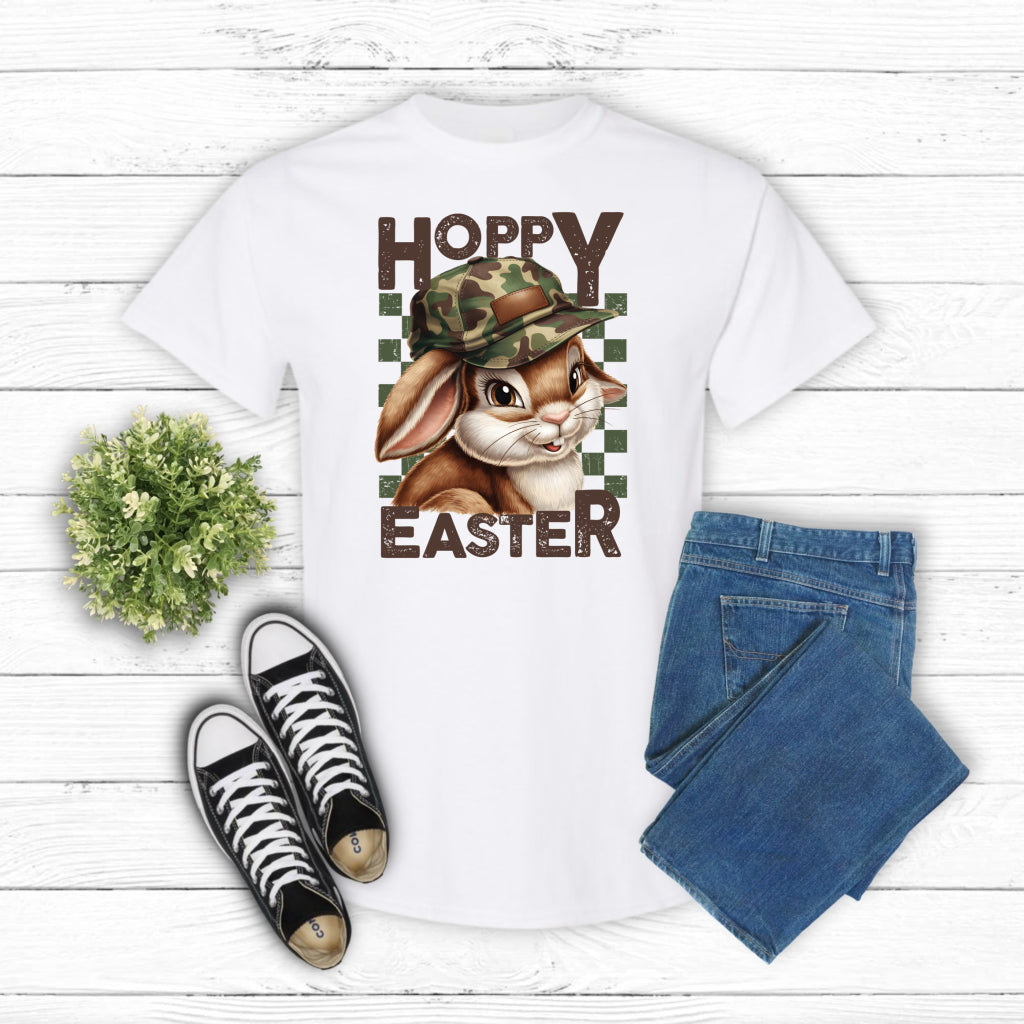 Cute Boy Bunny Checkered – Easter Kids DTF Transfer