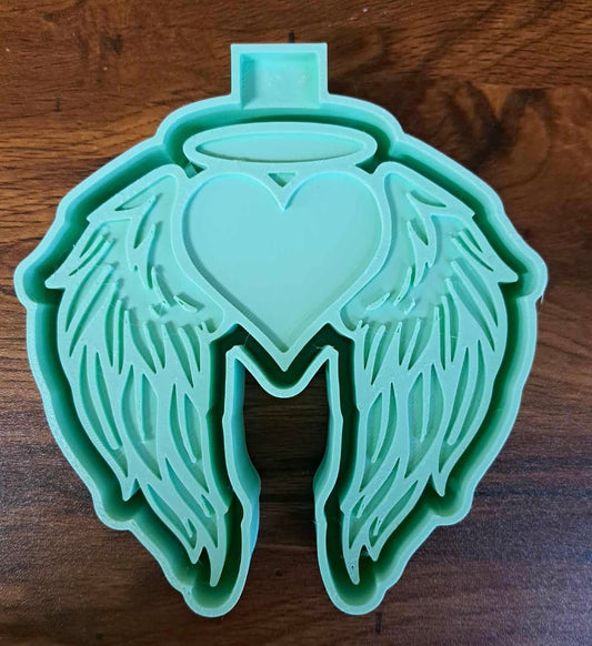 Memorial Heart With Wings Mold