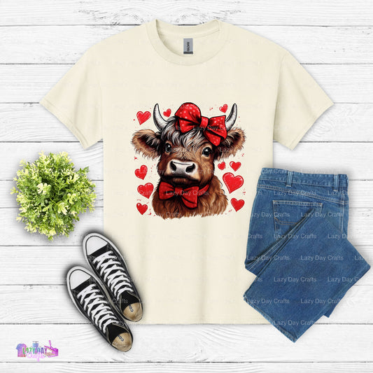 Adorable Highland Cow – Cow DTF Transfer