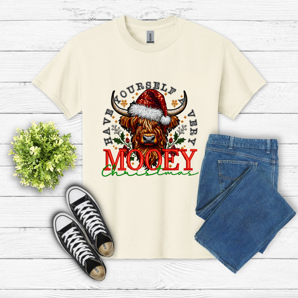 Have Yourself A Very Mooey Christmas – Cow Holiday DTF Transfer