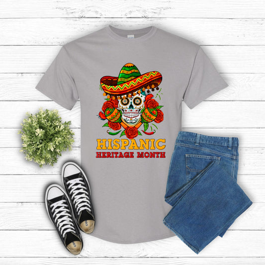 Sombrero Skull Fiesta – Hispanic Heritage DTF Transfer
