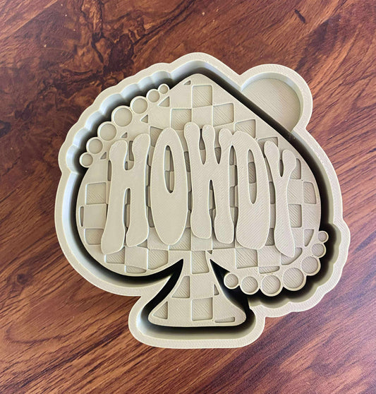 Checkard Howdy Spade Mold