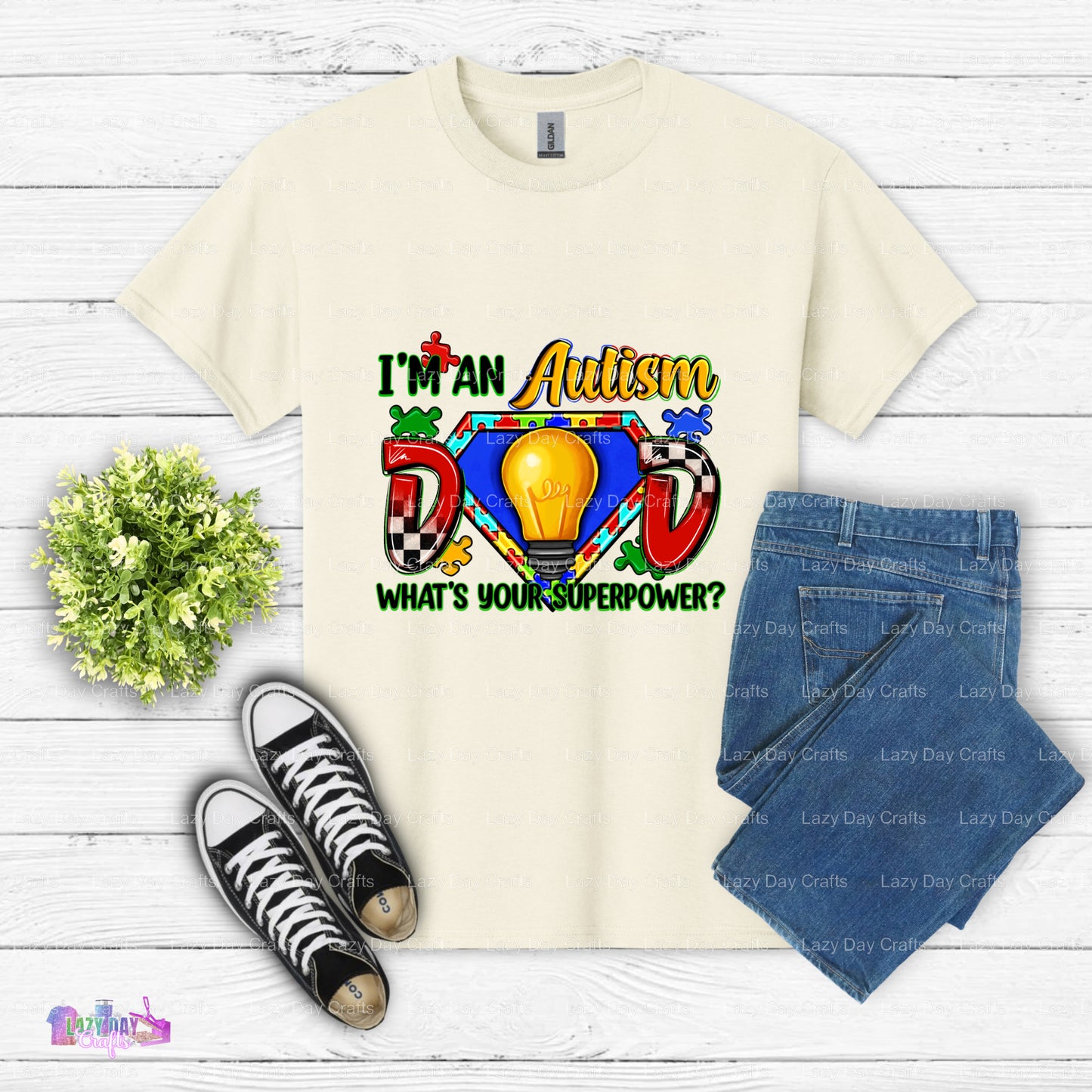 I'm an Autism Dad What's Your Superpower – Autism Awareness DTF Transfer