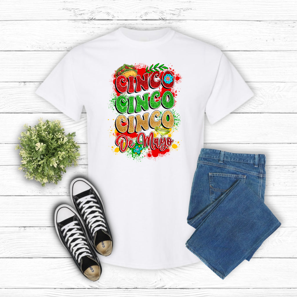 Cinco Cinco Cinco De Mayo – Celebration DTF Transfer