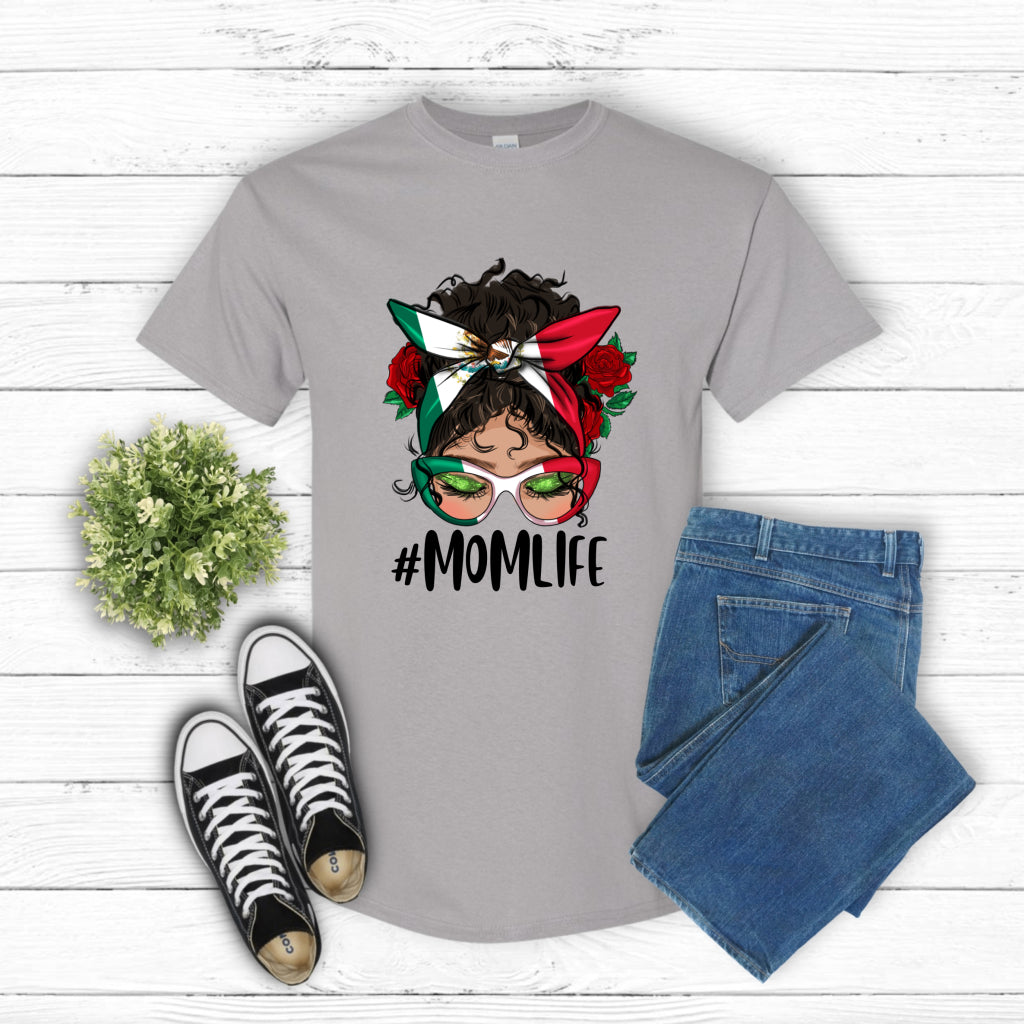 Mexican Mom Life Messy Bun – Hispanic Heritage DTF Transfer