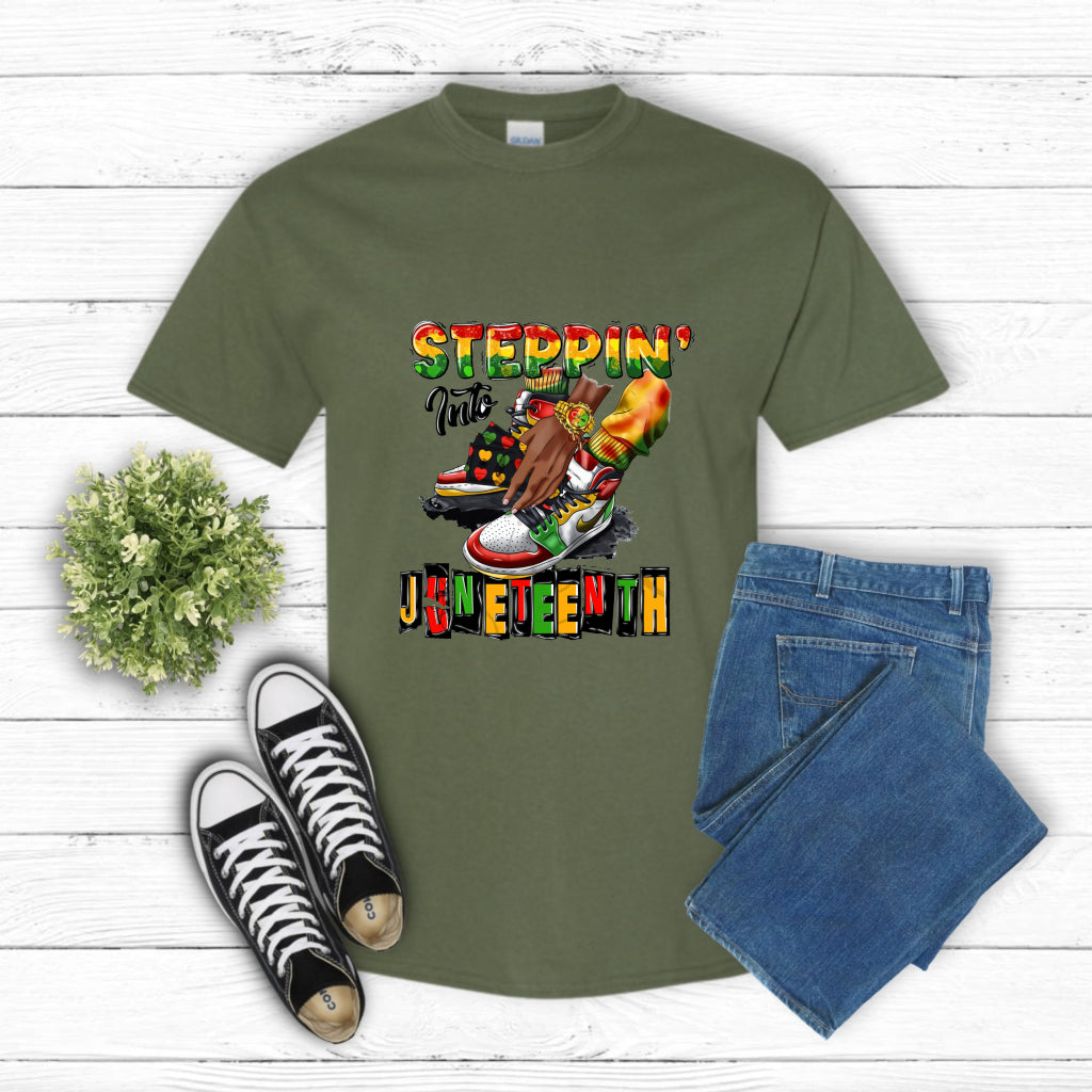Steppin' Into Juneteenth Sneakers – Juneteenth DTF Transfer