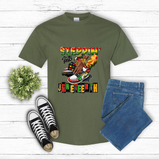 Steppin' Into Juneteenth Sneakers – Juneteenth DTF Transfer