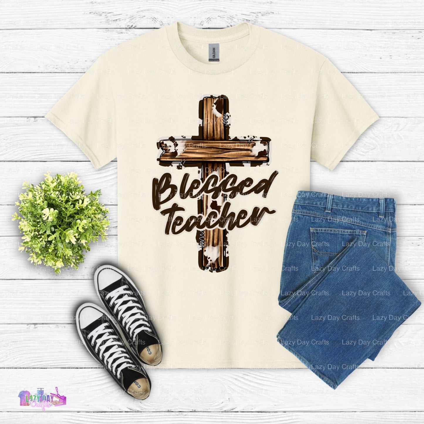 Blessed Teacher Leopard Cow – Teacher DTF Transfer
