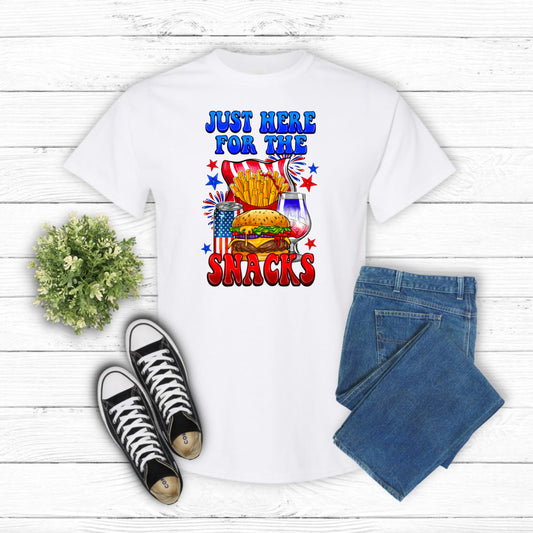 Just Here For The Snacks – 4th of July DTF Transfer