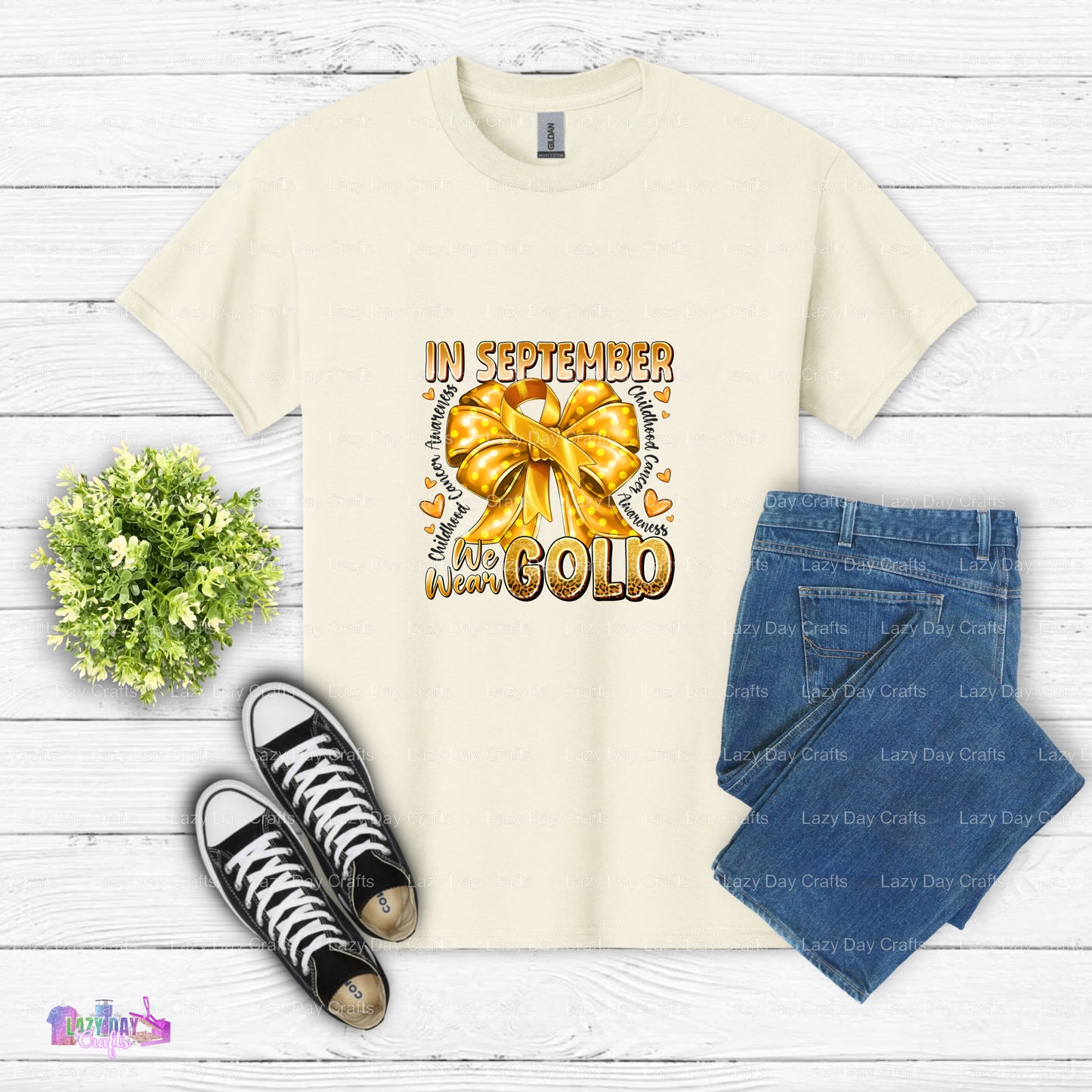 In September Childhood Cancer Awareness We Wear Gold – Childhood Cancer DTF Transfer