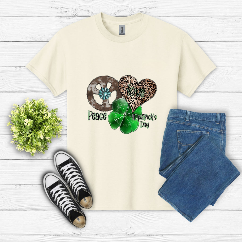 Peace Love St. Patrick's Day – St. Patrick's Day DTF Transfer