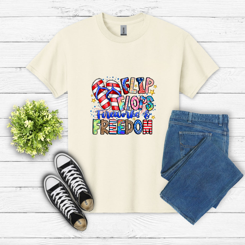 Flip Flops, Fireworks, & Freedom – 4th of July DTF Transfer