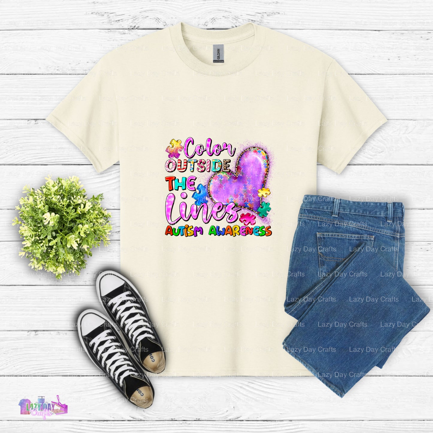 Color Outside the Lines – Autism Awareness DTF Transfer