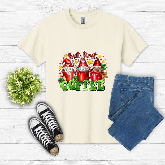BUT FIRST, COFFEE – Christmas Coffee DTF Transfer