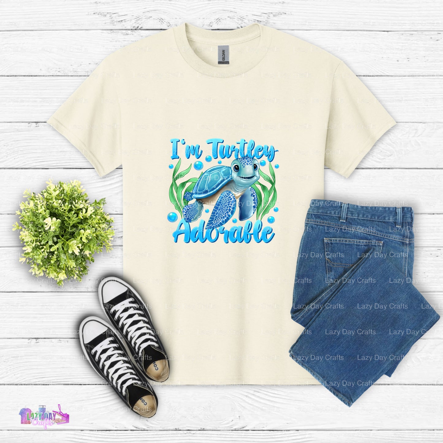 I'm Turtley Adorable – Beach Turtle DTF Transfer
