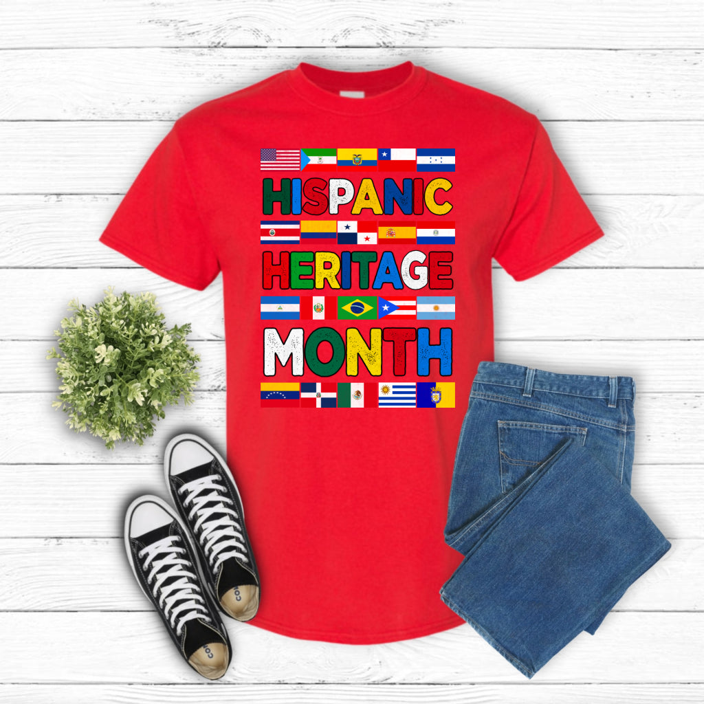 Hispanic Heritage Month Flags & Continents – Hispanic Heritage DTF Transfer