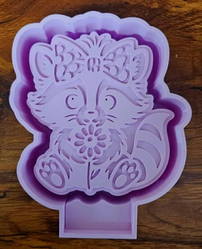 Raccoon With Bow Mold
