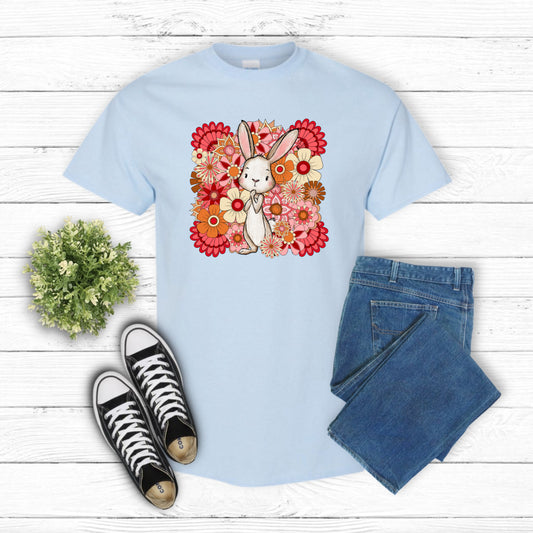 Happy Easter Floral Bunny – Easter DTF Transfer