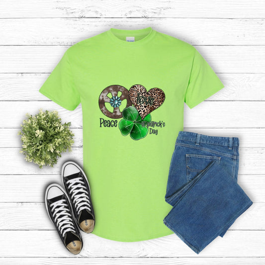 Peace Love St. Patrick's Day – St. Patrick's Day DTF Transfer