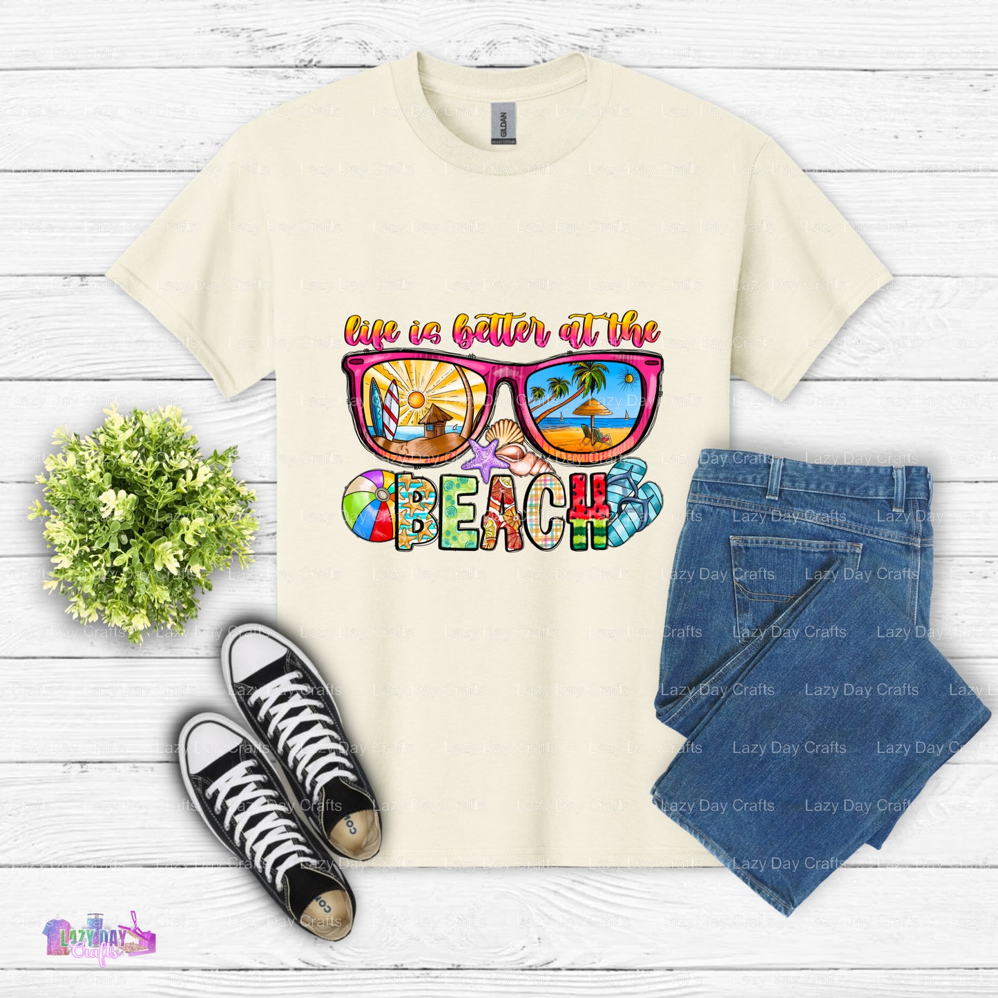 Life Is Better At The Beach – Beach DTF Transfer