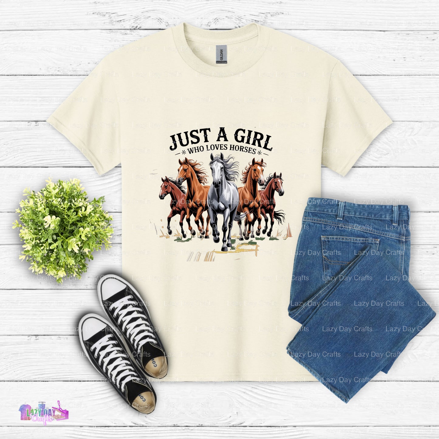 Just a Girl Who Loves Horses – Horses DTF Transfer