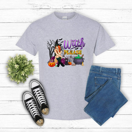 "WITCH PLEASE" Witch Hat – Halloween DTF Transfer