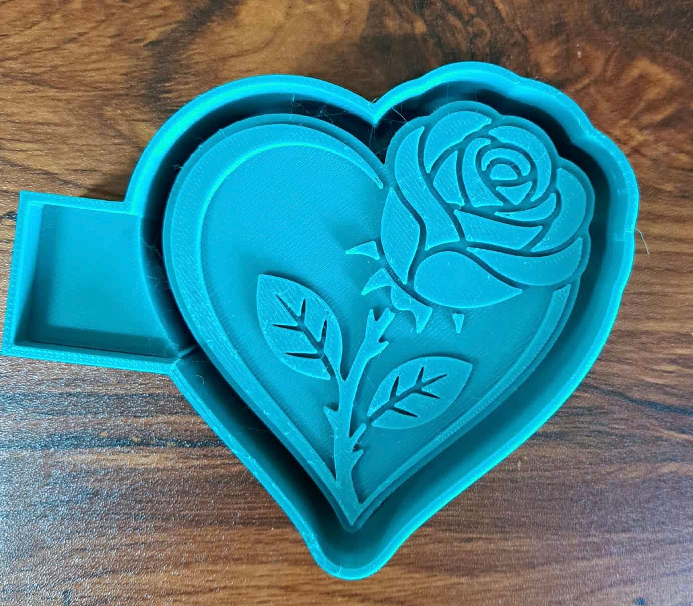 Valentines Rose In Heart Mold