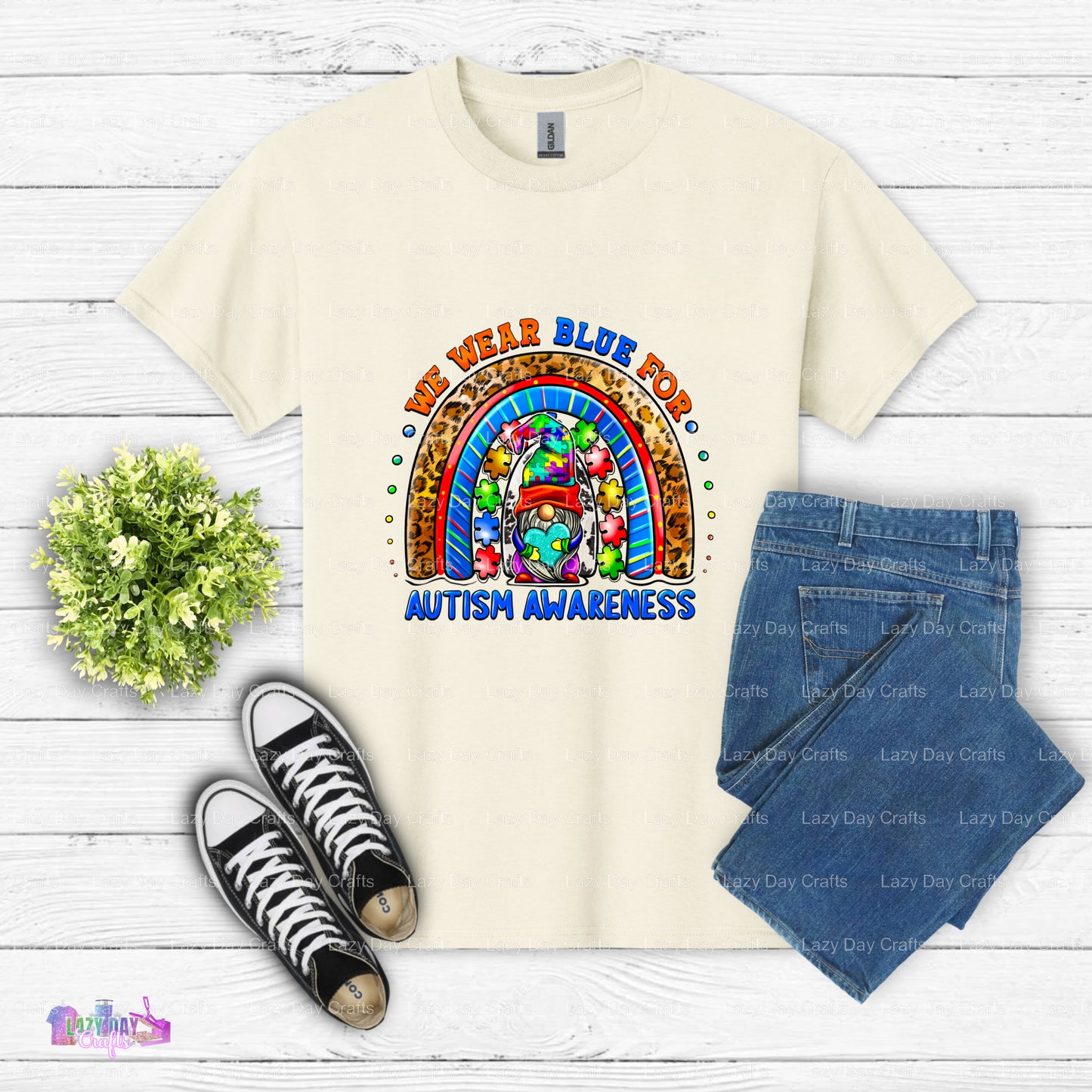 Puzzle Piece Gnomes Autism Awareness – DTF Transfer