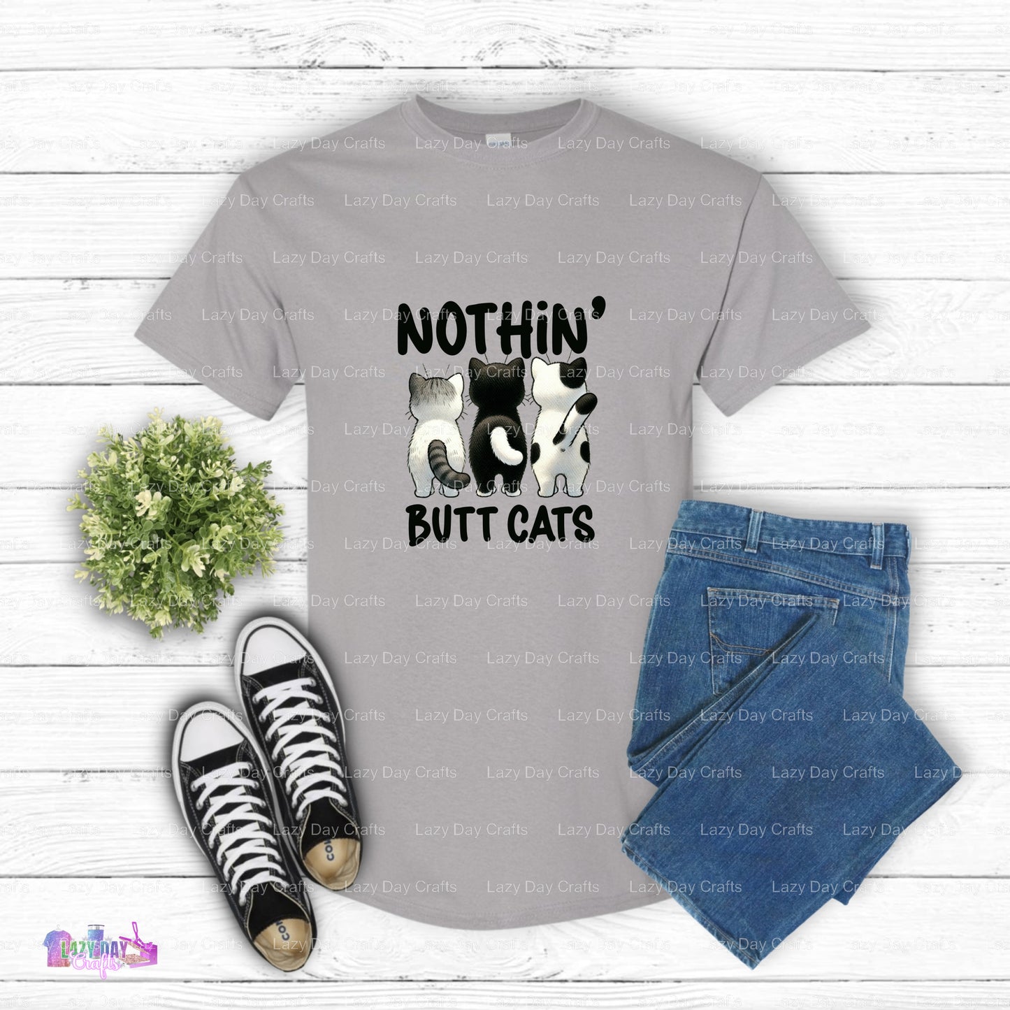 Nothin' Butt Cats – Cat Humor DTF Transfer