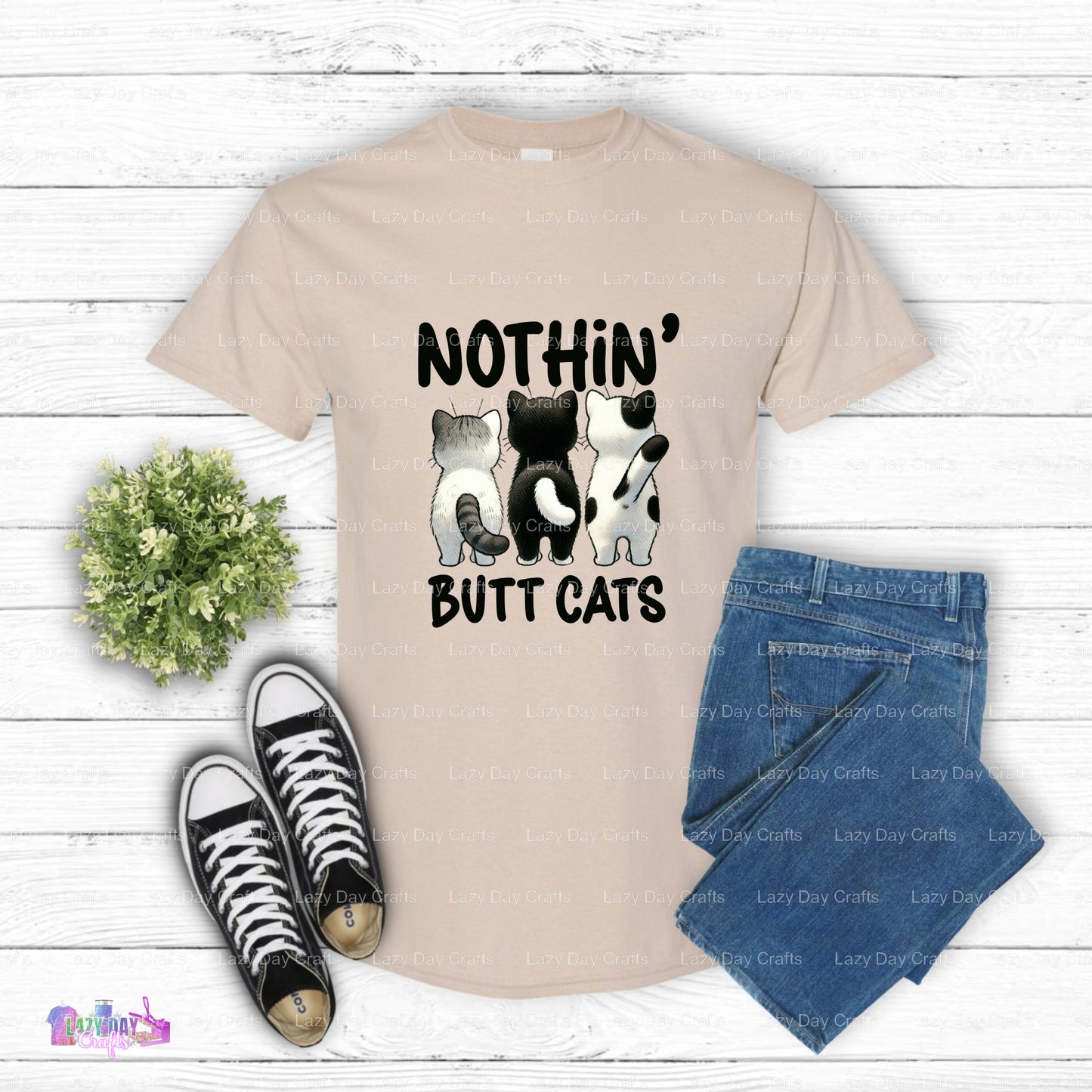 Nothin' Butt Cats – Cat Humor DTF Transfer