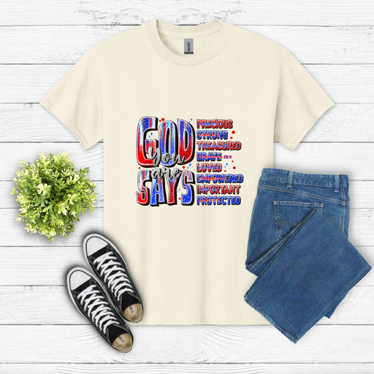 God Bless America – Patriotic Flag DTF Transfer