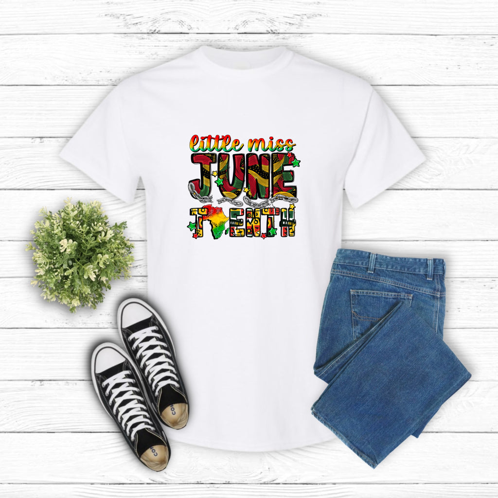 Little Miss Juneteenth – Juneteenth DTF Transfer