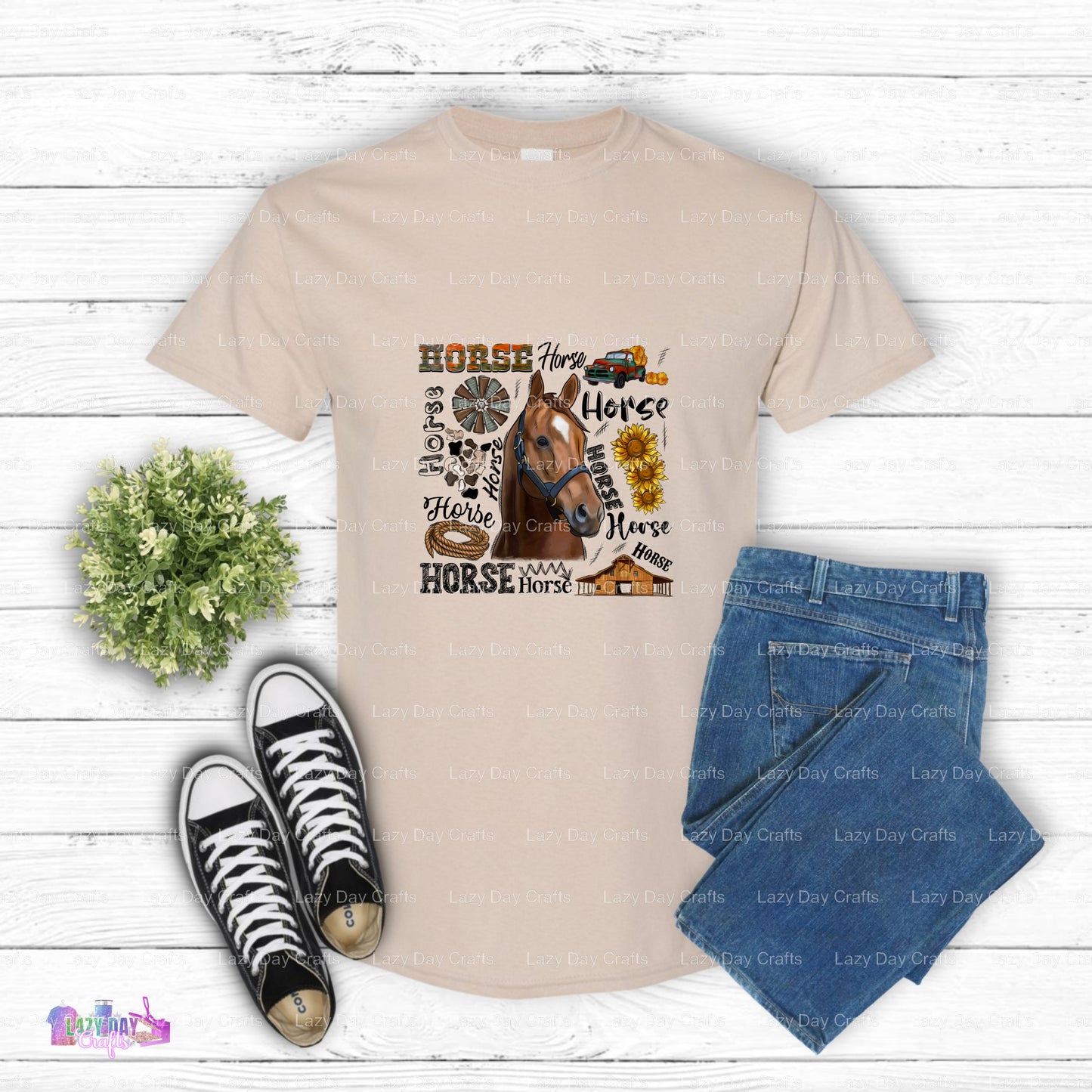 Horse Typography – Horses DTF Transfer